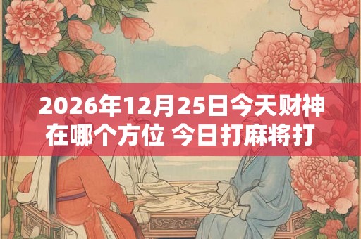 2026年12月25日今天财神在哪个方位 今日打麻将打牌财神方位