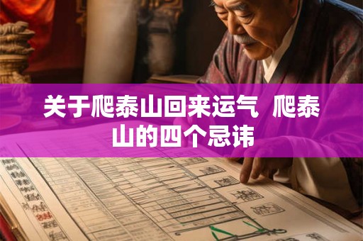 关于爬泰山回来运气  爬泰山的四个忌讳