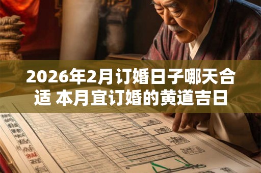 2026年2月订婚日子哪天合适 本月宜订婚的黄道吉日