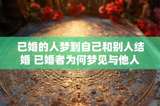 已婚的人梦到自己和别人结婚 已婚者为何梦见与他人结婚