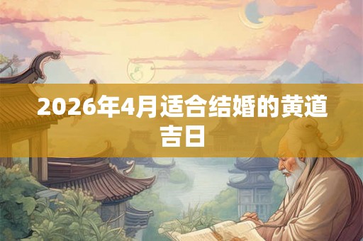2026年4月适合结婚的黄道吉日