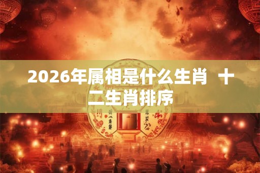 2026年属相是什么生肖 十二生肖排序 2026年属相是什么生肖 十二生肖排序
