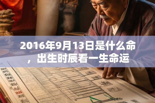 2016年9月13日是什么命,出生时辰看一生命运 2016年9月13日是什么命,出生时辰看一生命运