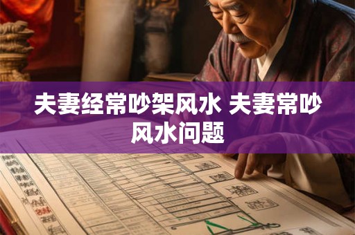 夫妻经常吵架风水 夫妻常吵风水问题