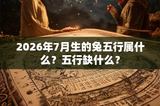 2026年7月生的兔五行属什么？五行缺什么？