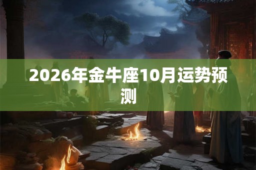 2026年金牛座10月运势预测