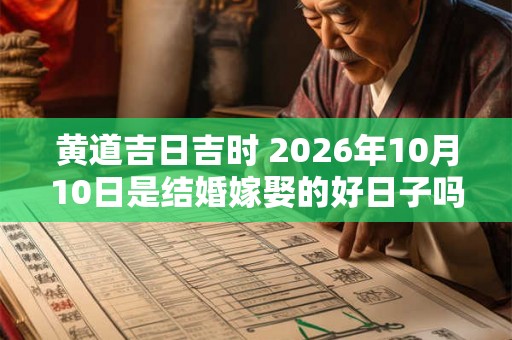 黄道吉日吉时 2026年10月10日是结婚嫁娶的好日子吗