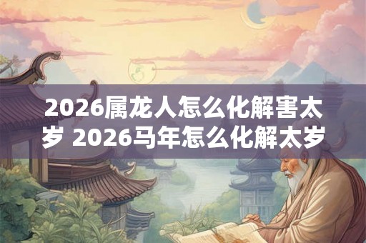 2026属龙人怎么化解害太岁 2026马年怎么化解太岁