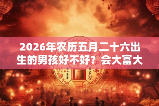 2026年农历五月二十六出生的男孩好不好？会大富大贵吗？