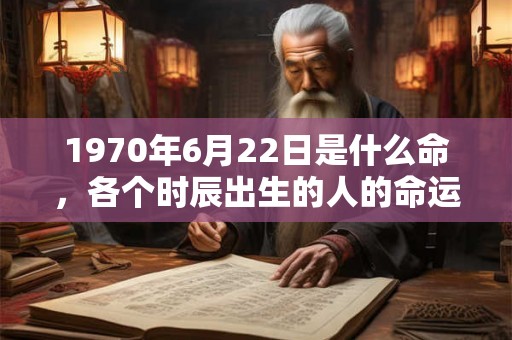 1970年6月22日是什么命,各个时辰出生的人的命运 1970年6月22日是什么命,各个时辰出生的人的命运