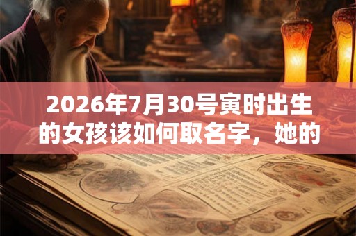 2026年7月30号寅时出生的女孩该如何取名字，她的五行八字又是什么？