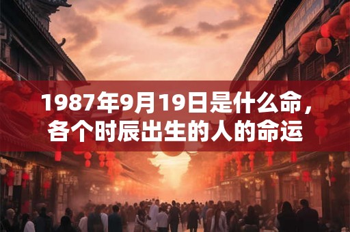 1987年9月19日是什么命,各个时辰出生的人的命运 1987年9月19日是什么命,各个时辰出生的人的命运