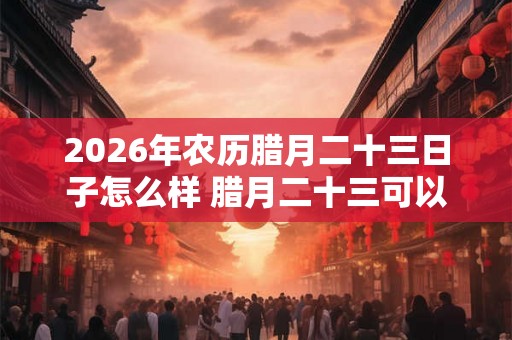 2026年农历腊月二十三日子怎么样 腊月二十三可以搬家吗