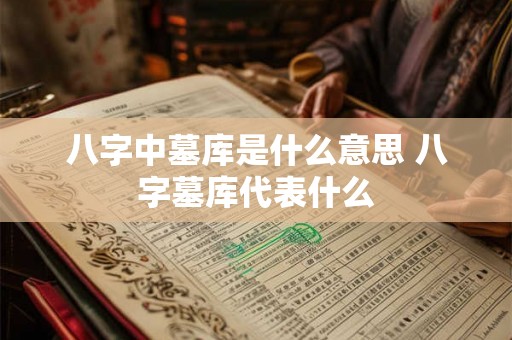 八字中墓库是什么意思 八字墓库代表什么