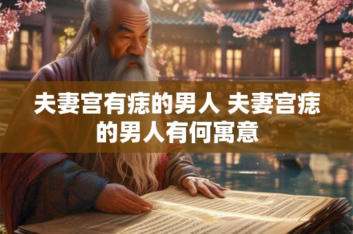 夫妻宫有痣的男人 夫妻宫痣的男人有何寓意 夫妻宫有痣的男人 夫妻宫痣的男人有何寓意