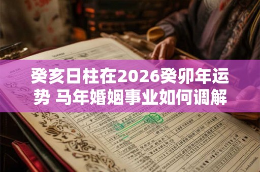 癸亥日柱在2026癸卯年运势 马年婚姻事业如何调解? 癸亥日柱在2026癸卯年运势 马年婚姻事业如何调解?