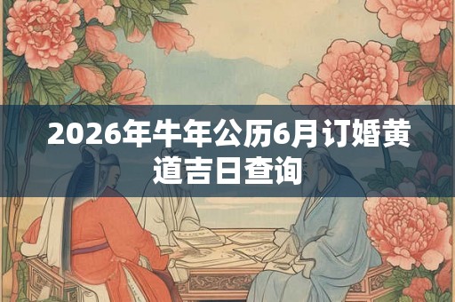2026年牛年公历6月订婚黄道吉日查询 2026年牛年公历6月订婚黄道吉日查询