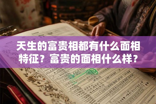 天生的富贵相都有什么面相特征？富贵的面相什么样？