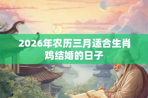 2026年农历三月适合生肖鸡结婚的日子