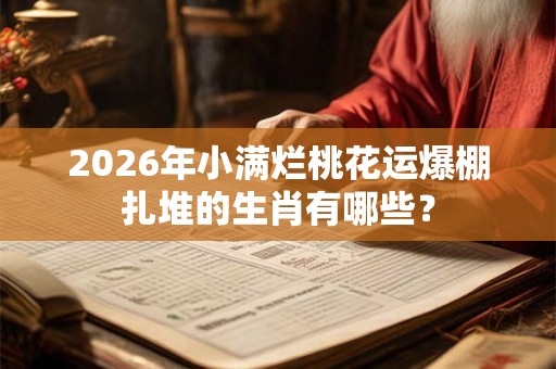 2026年小满烂桃花运爆棚扎堆的生肖有哪些？
