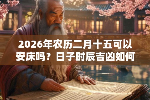 2026年农历二月十五可以安床吗?日子时辰吉凶如何? 2026年农历二月十五可以安床吗?日子时辰吉凶如何?