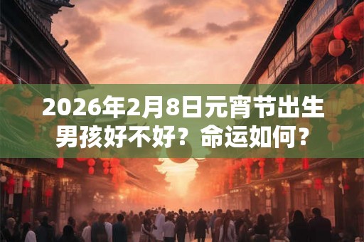 2026年2月8日元宵节出生男孩好不好？命运如何？