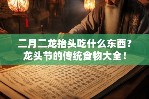 二月二龙抬头吃什么东西？龙头节的传统食物大全！