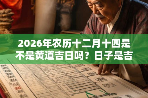 2026年农历十二月十四是不是黄道吉日吗？日子是吉是凶？