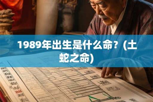 1989年出生是什么命？(土蛇之命)