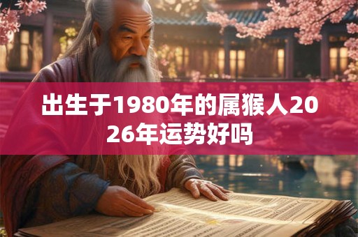 出生于1980年的属猴人2026年运势好吗