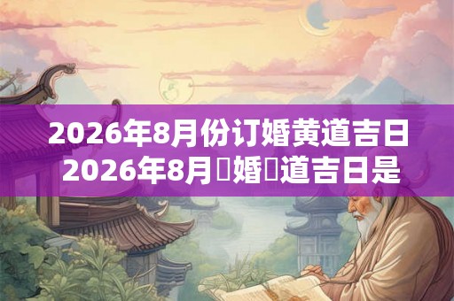 2026年8月份订婚黄道吉日 2026年8月訂婚黃道吉日是哪天