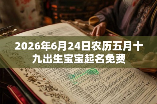 2026年6月24日农历五月十九出生宝宝起名免费