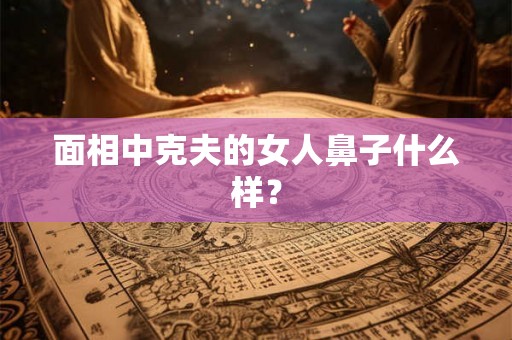 面相中克夫的女人鼻子什么样? 面相中克夫的女人鼻子什么样?