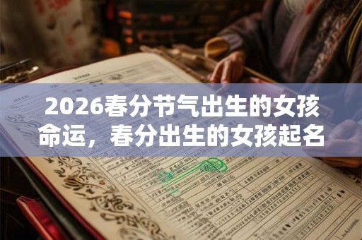 2026春分节气出生的女孩命运，春分出生的女孩起名