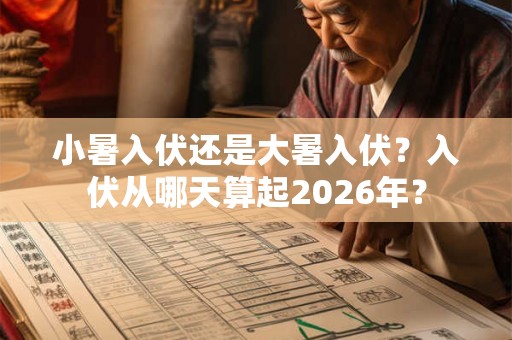 小暑入伏还是大暑入伏？入伏从哪天算起2026年？