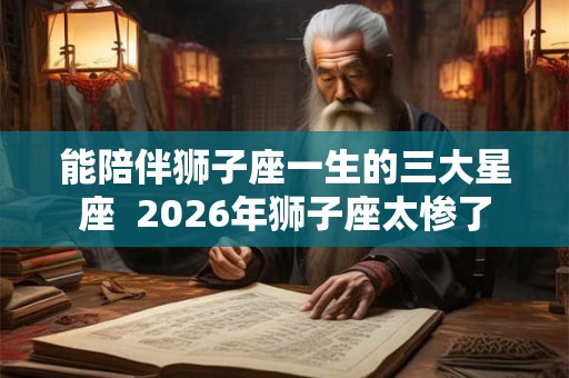 能陪伴狮子座一生的三大星座  2026年狮子座太惨了