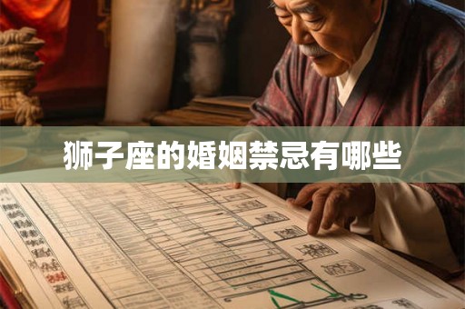 狮子座的婚姻禁忌有哪些