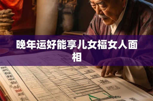 晚年运好能享儿女福女人面相