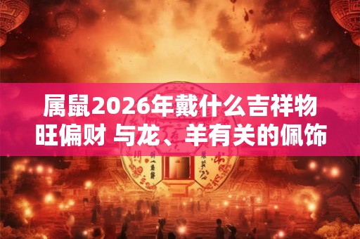 属鼠2026年戴什么吉祥物旺偏财 与龙、羊有关的佩饰