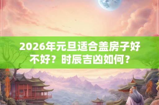 2026年元旦适合盖房子好不好？时辰吉凶如何？