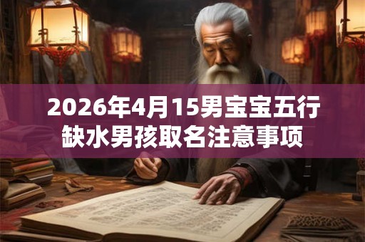 2026年4月15男宝宝五行缺水男孩取名注意事项