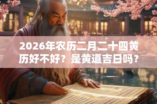 2026年农历二月二十四黄历好不好？是黄道吉日吗？