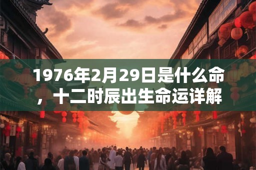 1976年2月29日是什么命，十二时辰出生命运详解