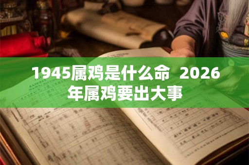1945属鸡是什么命 2026年属鸡要出大事 1945属鸡是什么命 2026年属鸡要出大事