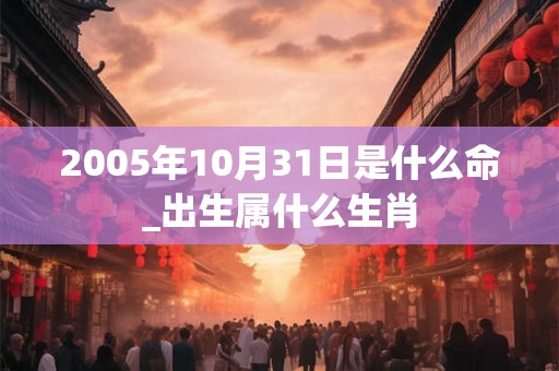 2005年10月31日是什么命_出生属什么生肖