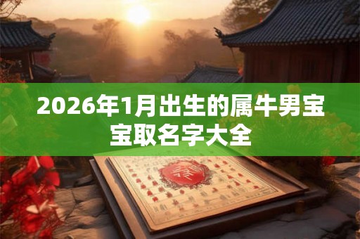 2026年1月出生的属牛男宝宝取名字大全