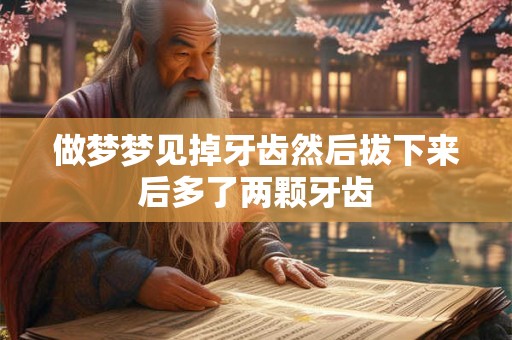 做梦梦见掉牙齿然后拔下来后多了两颗牙齿