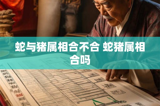蛇与猪属相合不合 蛇猪属相合吗