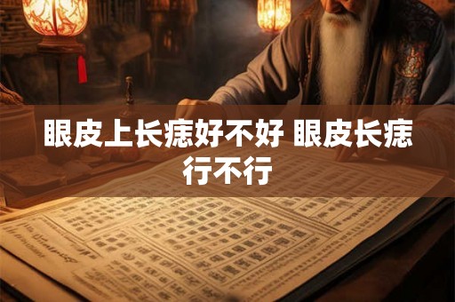 眼皮上长痣好不好 眼皮长痣行不行