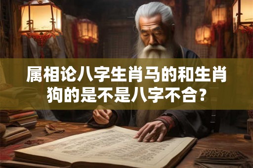 属相论八字生肖马的和生肖狗的是不是八字不合？